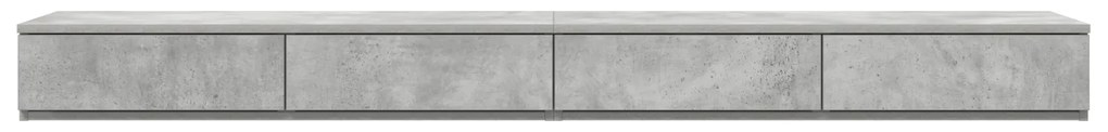 vidaXL Συρτάρια Κρεβατιού Γκρι Σκυρόδεμα 200x36,5x16,5 εκ. MDF