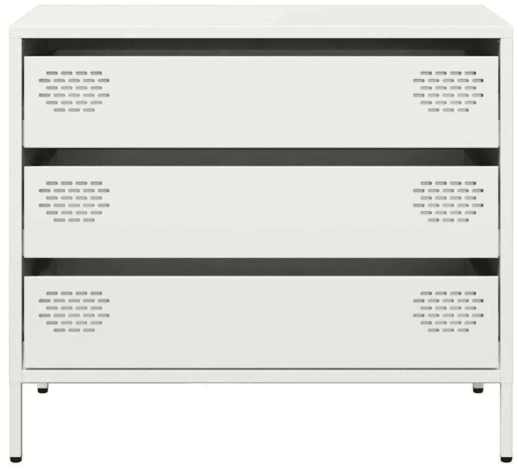 vidaXL Ντουλάπι Λευκό 68x39x58,5 εκ. από Χάλυβα Ψυχρής Έλασης