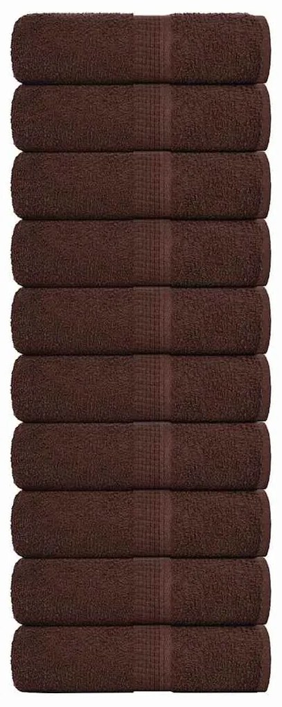Πετσέτες Πλυσίματος FROGN 10 τεμ. Καφέ 30x30 εκ. 360 γρ./μ²