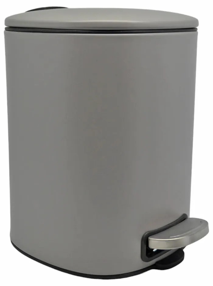 Καλάθι Μπάνιου 5lt Τετράγωνο Soft Close Γκρι Ματ Inox ANKOR