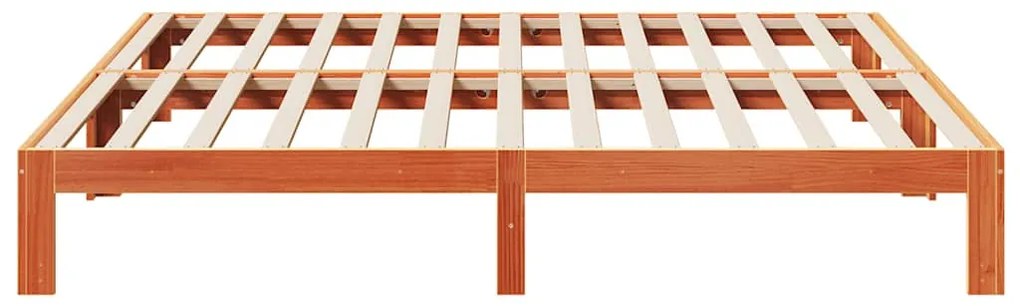 vidaXL Σκελετός Κρεβ. Χωρίς Στρώμα Καφέ Κεριού 160x200 εκ Μασίφ Πεύκο
