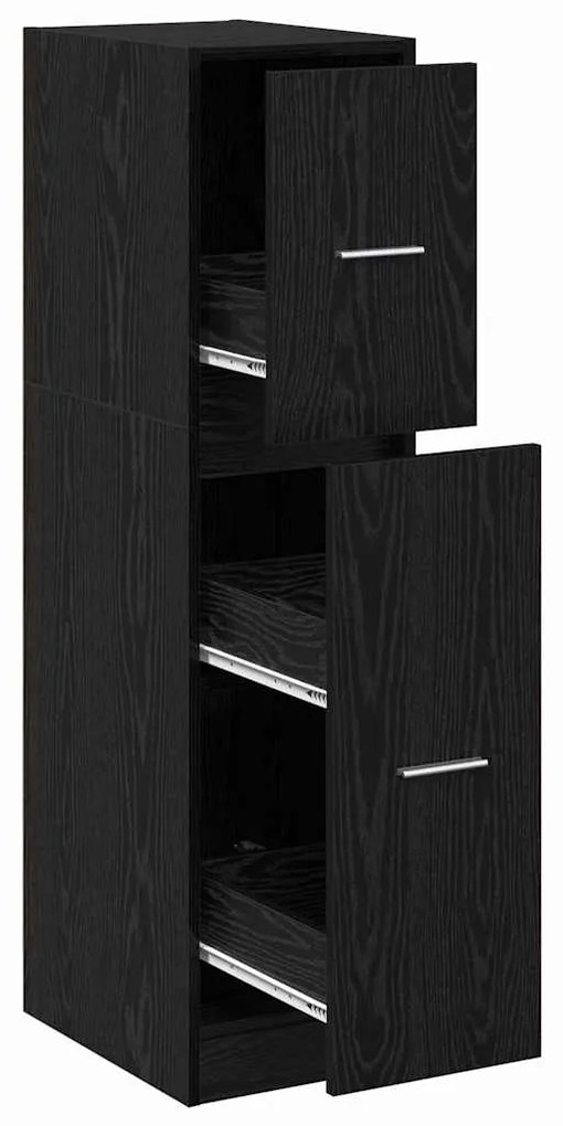 vidaXL Φαρμακοποιϊκή Ντουλάπα Μαύρη δρυς 30 x 41 x 118 εκ.