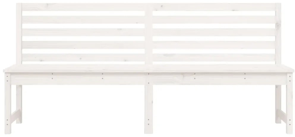 vidaXL Παγκάκι Κήπου Λευκό 201,5εκ. από Μασίφ Ξύλο Πεύκου