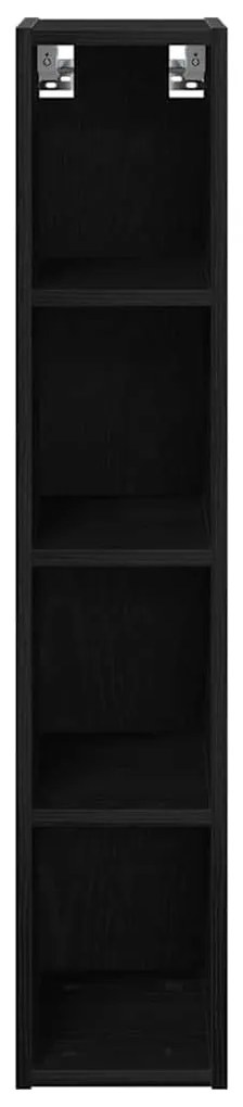 vidaXL Κρεμαστό ντουλάπι με αποθήκευση Μαύρη Οξυά 20 x 29,5 x 100 εκ.