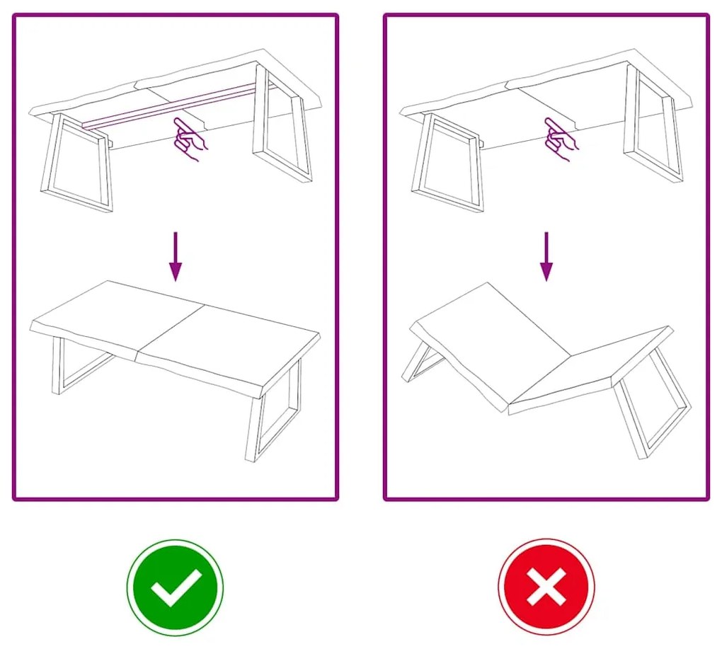 vidaXL Πάγκος Μπάνιου 120x60x(2-4) εκ. από Ακατέργαστο Μασίφ Ξύλο