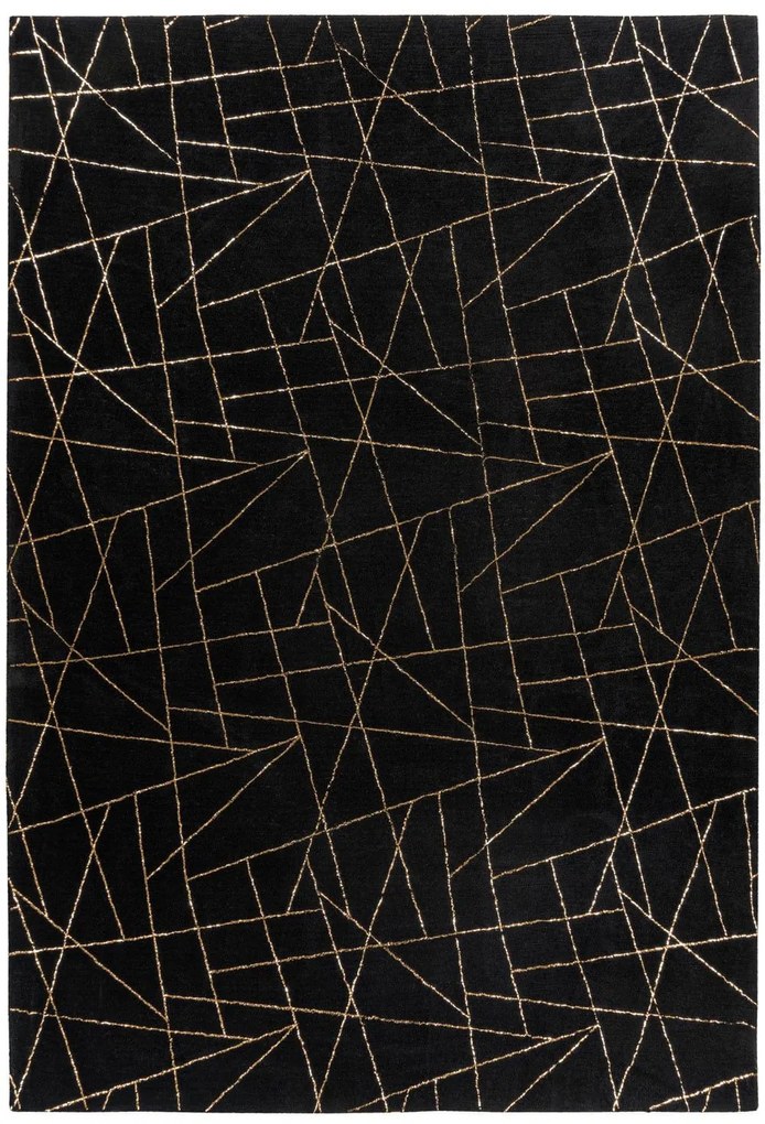 Χαλί Bijou 125 Black-Gold Me Gusta 160X230cm