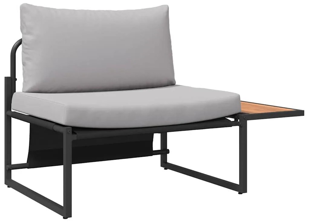 vidaXL Σέτ φαγητού για κήπο 3 pcs Ανοιχτό γκρι Ατσάλι