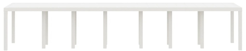 vidaXL Τραπέζι Κήπου Λευκό 400x100x73 εκ. Πολυ Ρατάν