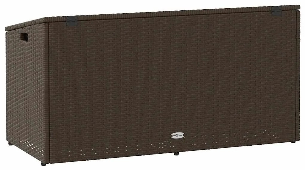 Κήπος κουτί αποθήκευσης καφέ 110x50x58 cm Poly Rattan - Καφέ