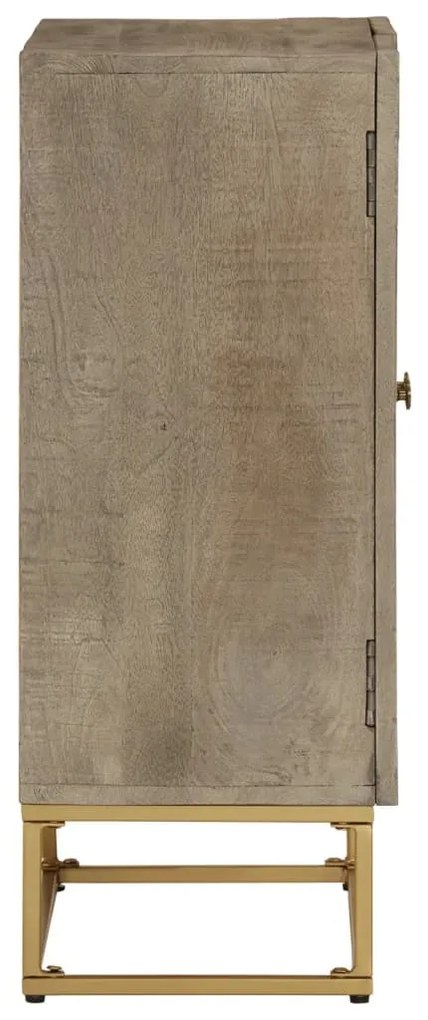 vidaXL Ντουλάπι 55 x 30 x 76 εκ. από Μασίφ Ξύλο Μάνγκο και Σίδηρο