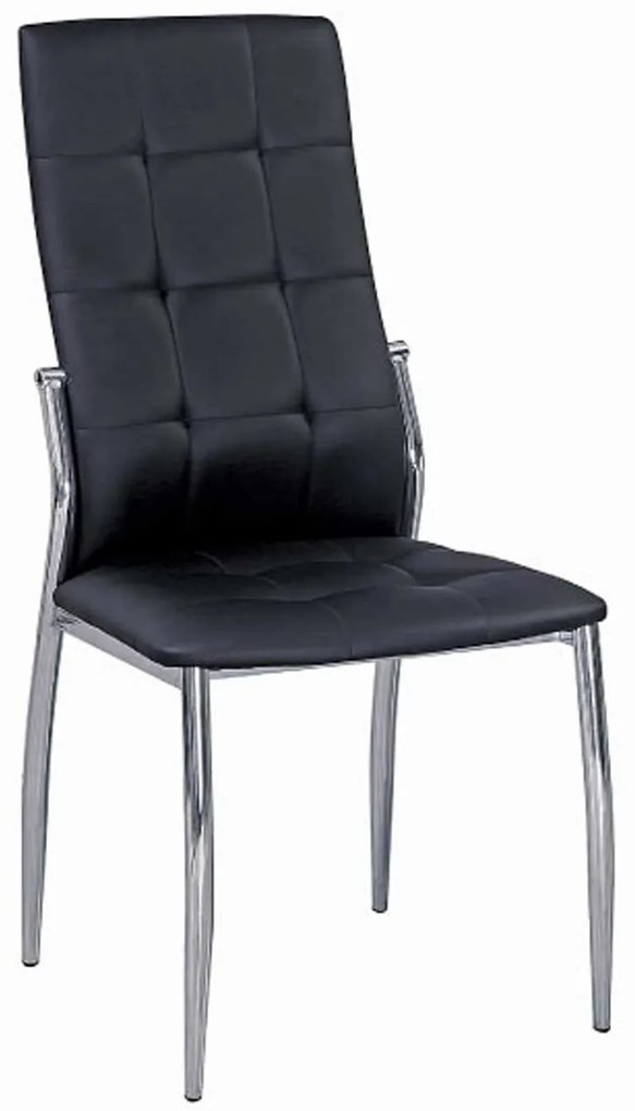Καρέκλα Erina Black 11-1537 44X55X100cm Μέταλλο,Τεχνόδερμα