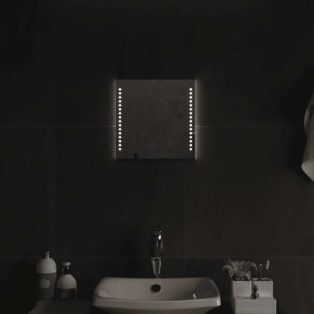 vidaXL Καθρέφτης Μπάνιου με LED 30x30 εκ.