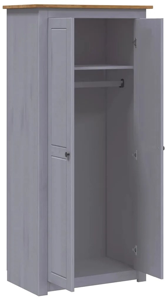 vidaXL Ντουλάπα Γκρι 80 x 50 x 171,5 εκ. από Μασίφ Ξύλο Πεύκου Panama
