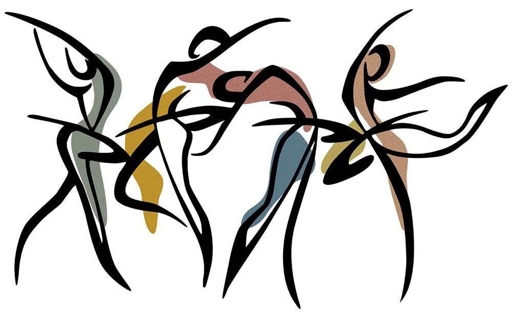 Διακοσμητικό Τοίχου Dance 279ENZ2635 97x56,5cm Multi Wallity Metal,Wood