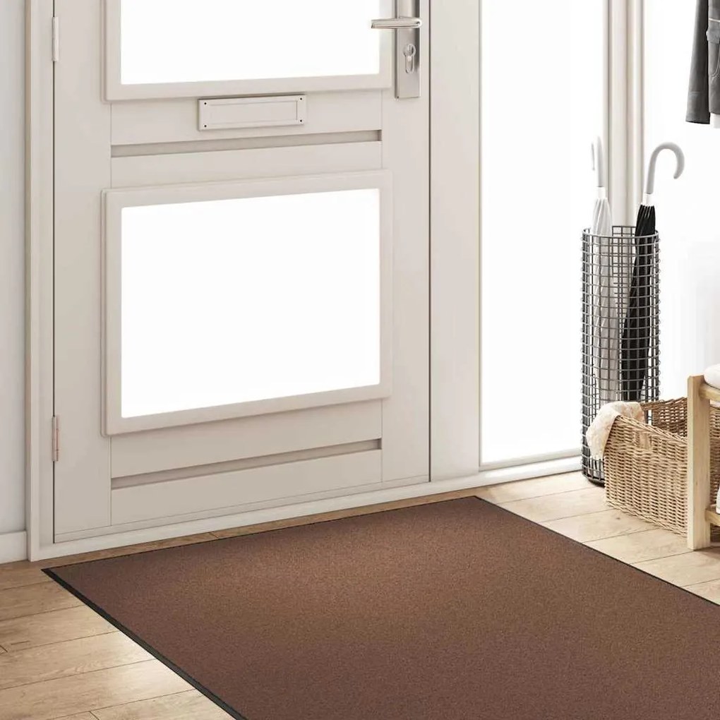 vidaXL Χαλάκι Εξώπορτας Άλλο Καφέ και Μαύρο 120 x 250 cm