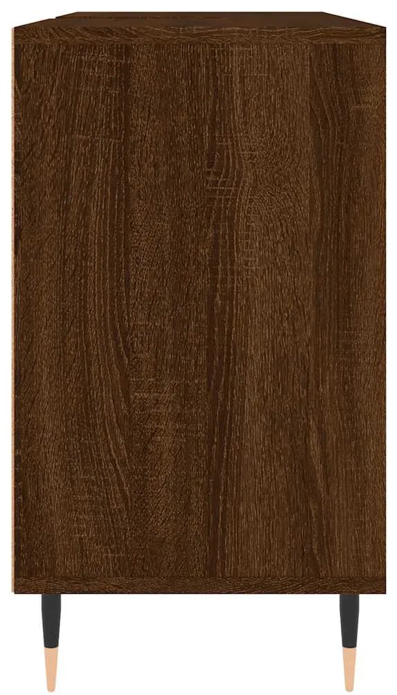 vidaXL Ντουλάπι Μπάνιου Καφέ Δρυς 80 x 33 x 60 εκ. Επεξεργασμένο Ξύλο
