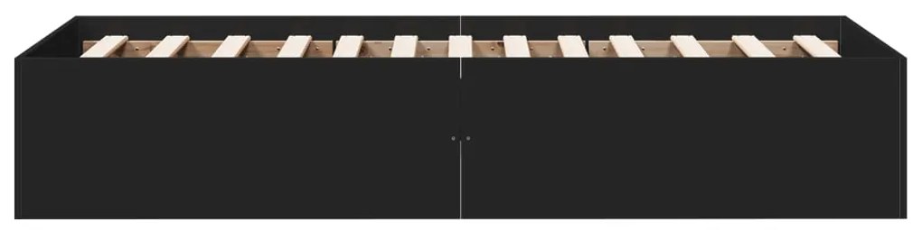 vidaXL Πλαίσιο Κρεβατιού Μαύρο 100x200 εκ. Επεξεργ. Ξύλο
