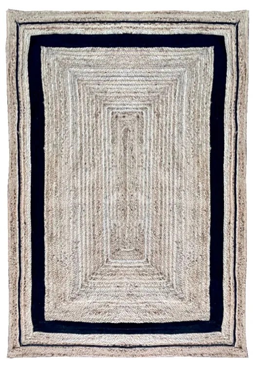 REVA ΧΑΛΙ ΓΙΟΥΤΑ ΒΑΜΒΑΚΙ ΦΥΣΙΚΟ ΜΑΥΡΟ 140x210cm - 029135