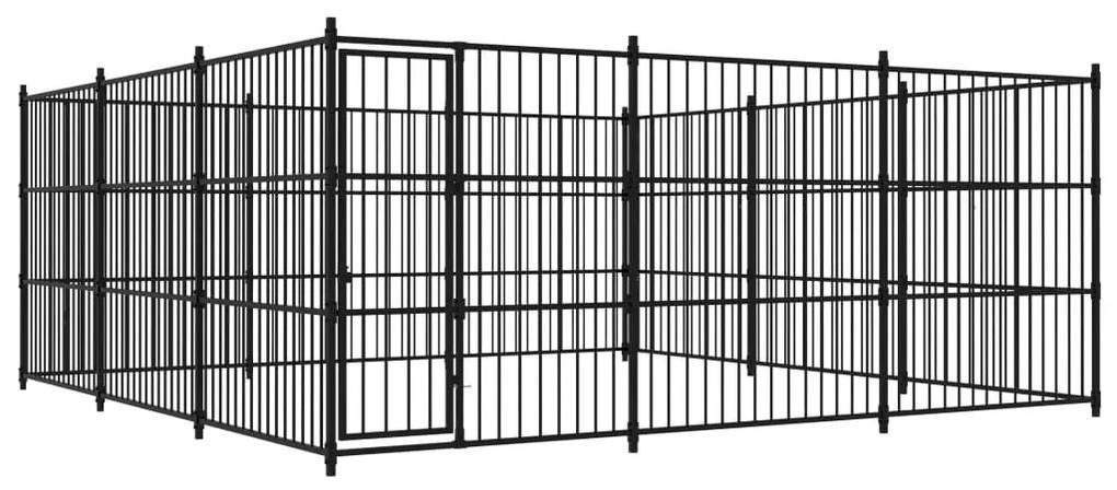 Κλουβί Σκύλου Εξωτερικού Χώρου 450 x 450 x 185 εκ. - Μαύρο