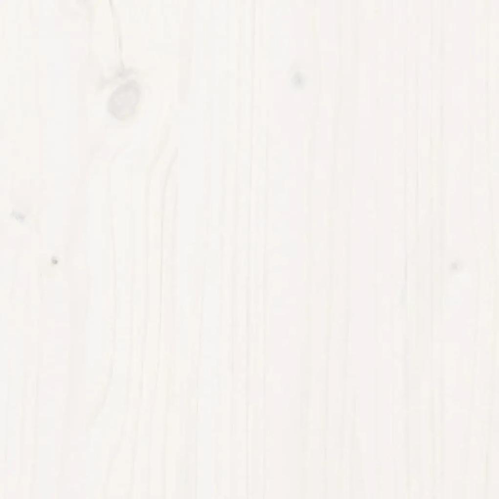 Ζαρντινιέρα Λευκή 60 x 60 x 60 εκ. από Μασίφ Ξύλο Πεύκου - Λευκό