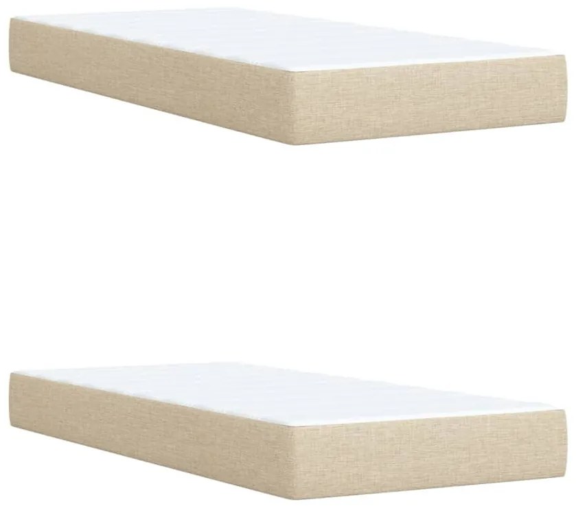 ΚΡΕΒΑΤΙ BOXSPRING ΜΕ ΣΤΡΩΜΑ ΚΡΕΜ 200X200 ΕΚ. ΥΦΑΣΜΑΤΙΝΟ 3289861