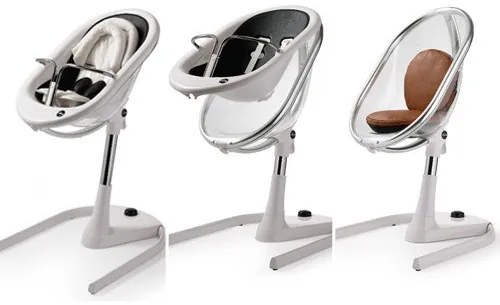 Mima Moon κάθισμα φαγητού με υποπόδιο Black 3in1