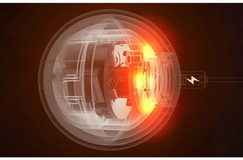 Rojeco Αυτόματο Παιχνίδι Γάτας Μπάλα RWJ-12, 16000 RPM, 3 λειτουργίες, φωτισμός LED, Πορτοκαλί