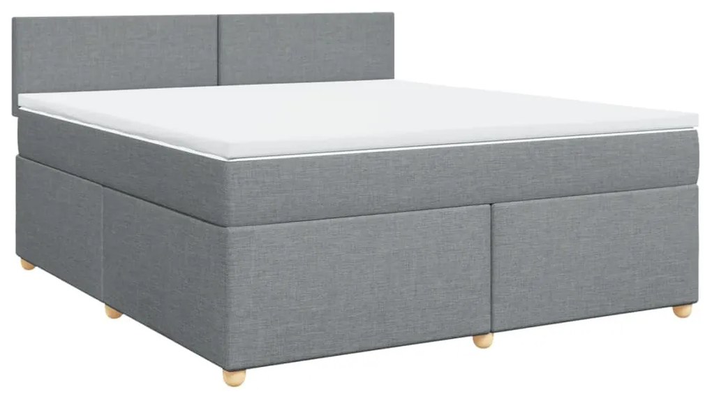 ΚΡΕΒΑΤΙ BOXSPRING ΜΕ ΣΤΡΩΜΑ ΑΝΟΙΧΤΟ ΓΚΡΙ 180X200 ΕΚ. ΥΦΑΣΜΑΤΙΝΟ 3289052