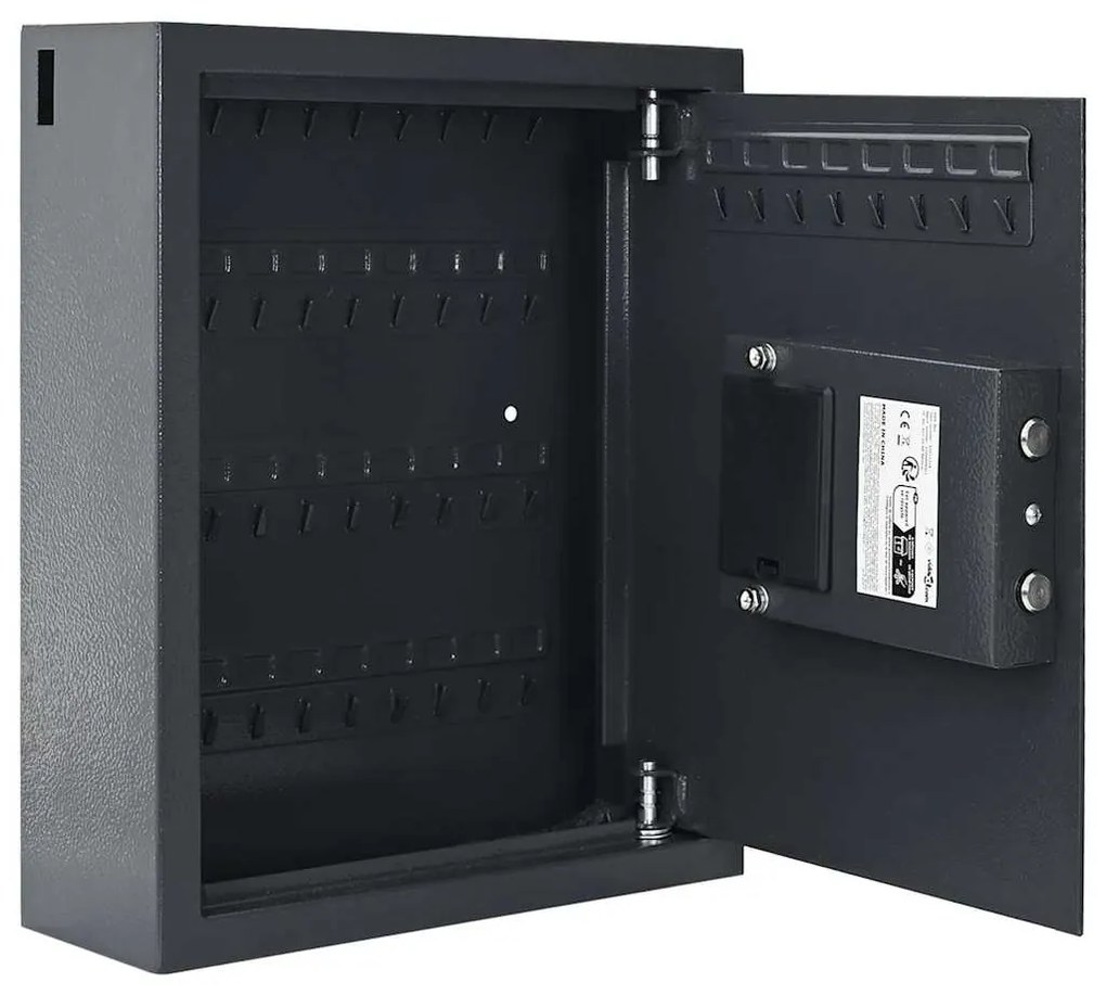vidaXL Ψηφιακό Ασφαλές με κλειδαριά Γκρι 30 x 10 x 36.5 εκ. Ατσάλι