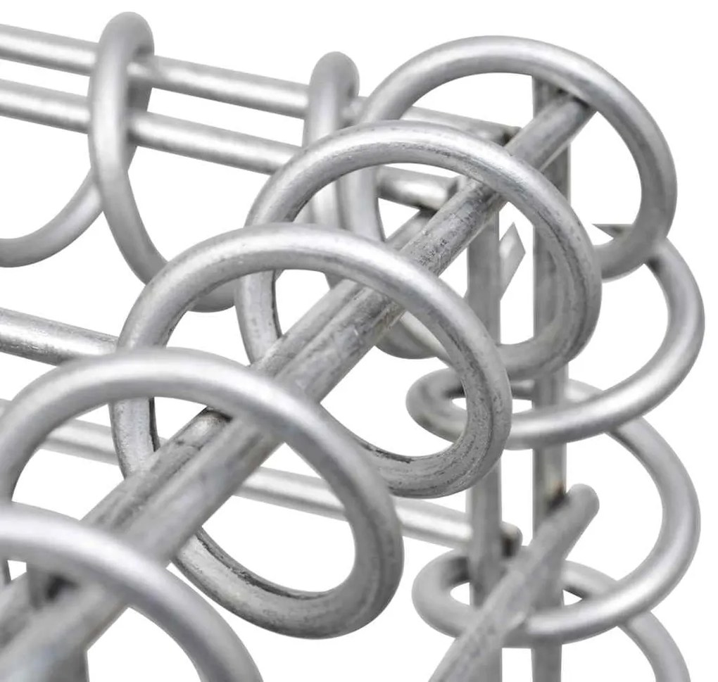 vidaXL Συρματοκιβώτια Στύλοι 2 τεμ. 40 x 40 x 180 εκ. Σιδερένιοι