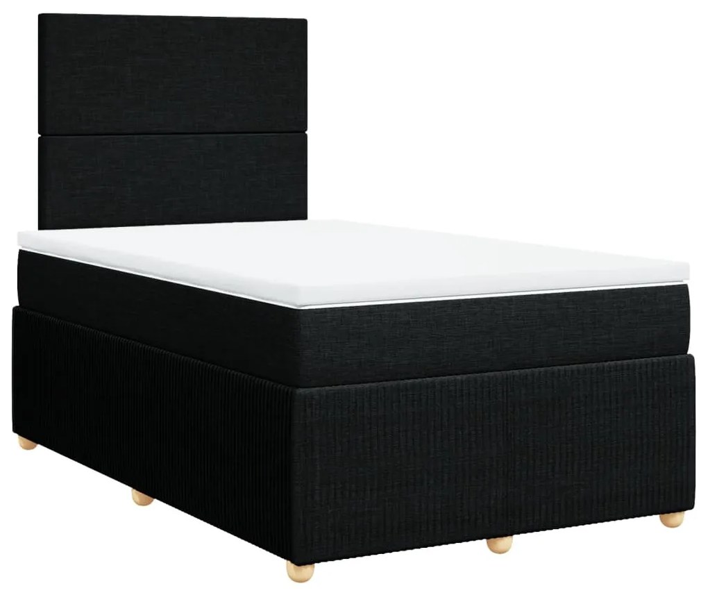 ΚΡΕΒΑΤΙ BOXSPRING ΜΕ ΣΤΡΩΜΑ ΜΑΥΡΟ 120X190 ΕΚ. ΥΦΑΣΜΑΤΙΝΟ 3291990