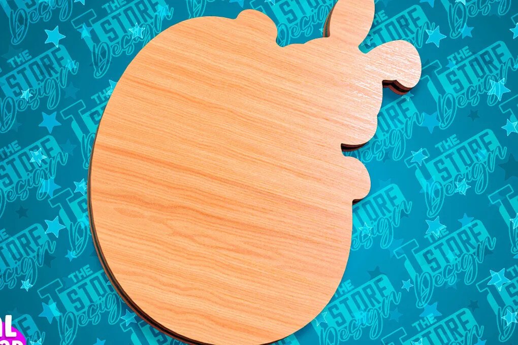 Intra απο ξύλο plywood 3mm-4mm πάχος - Πασχαλινές σανίδες κοπής | Κόψιμο με λέιζερ λαγουδάκι Δίασταση 15x15 cm INTRAFABR-91657759