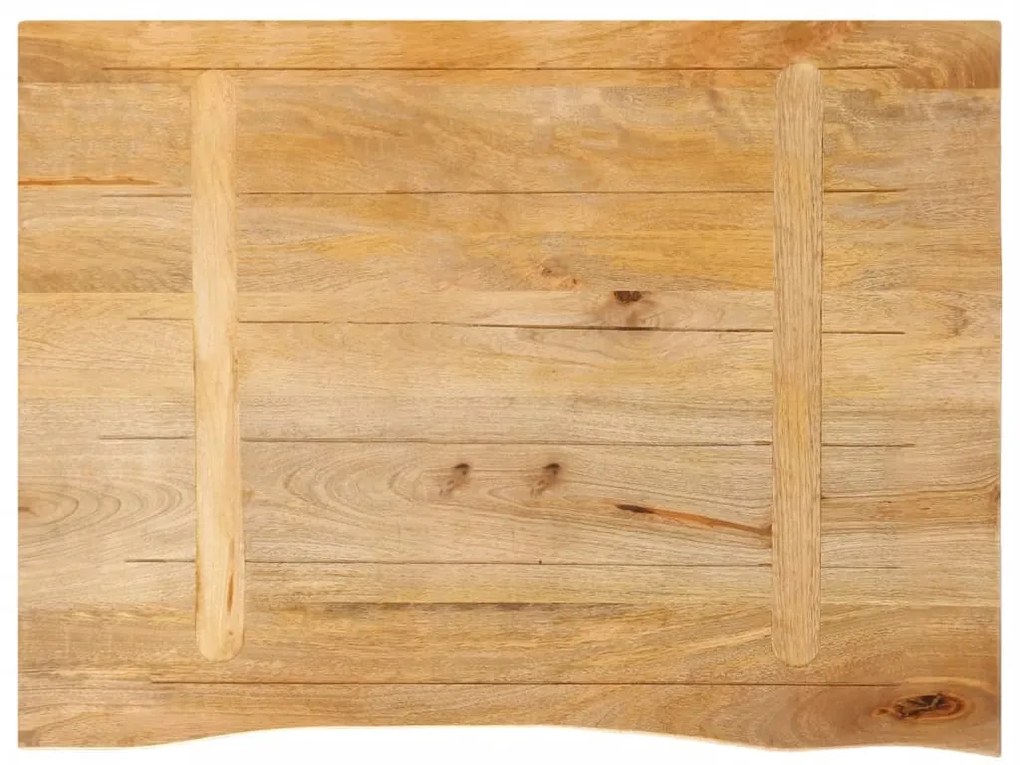 vidaXL Επιφάνεια Τραπεζιού 90x60x2,5 εκ. Live Edge Μασίφ Ξύλο Μάνγκο