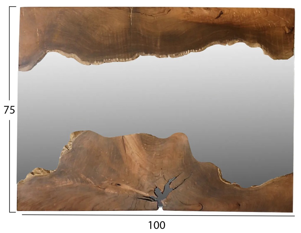 ΚΑΘΡΕΠΤΗΣ HM9364 ΑΠΟ ΜΑΣΙΦ ΞΥΛΟ ΤΙΚ ΦΥΣΙΚΟ 100X75ΕΚ. - HM9364