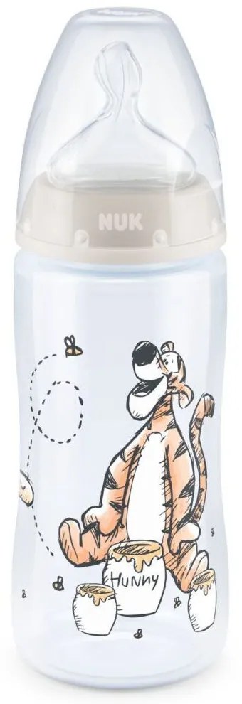 Μπιμπερό First Choice Plus Winnie The Pooh Tiger 10741035 300ml Temperature Control 6-18 Μηνών Beige Nuk 300ml Πολυπροπυλένιο