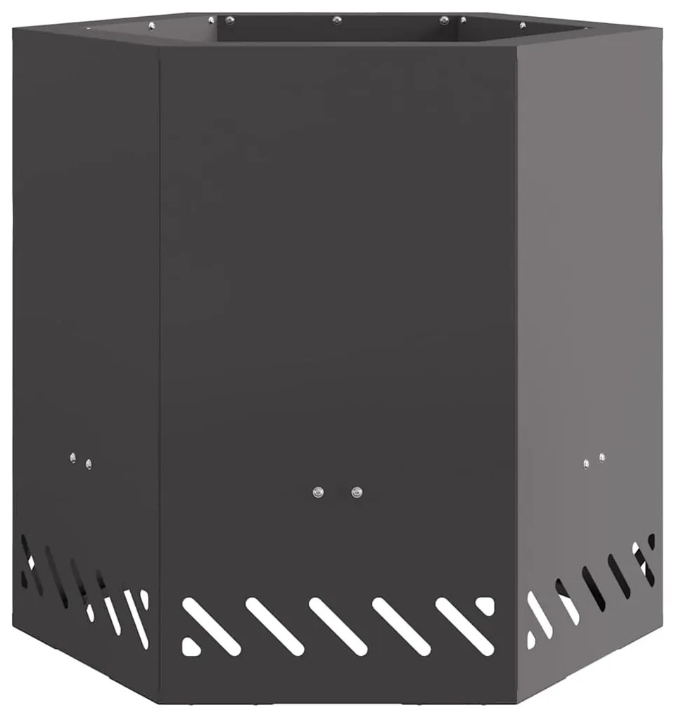 vidaXL Φωτιά Μαύρο 48 x 48 x 51 cm Κρύα έλαση από χάλυβα