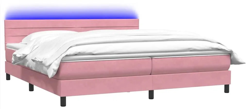 ΚΡΕΒΑΤΙ BOXSPRING ΜΕ ΣΤΡΩΜΑ ΡΟΖ 200X210 ΕΚ. ΒΕΛΟΥΔΙΝΟ 3317000