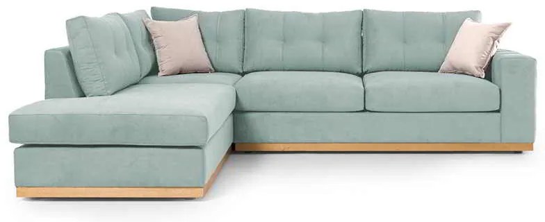 Γωνιακός καναπές δεξιά γωνία Boston pakoworld ύφασμα ciel-cream 280x225x90εκ