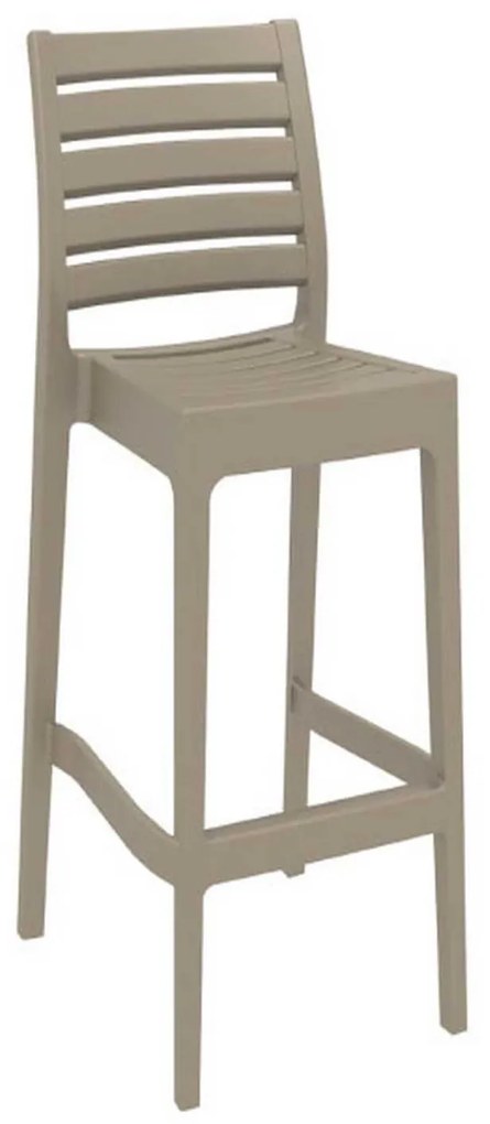 Σκαμπό Μπαρ Ares Dove Grey 20-0345 45Χ51Χ108cm Siesta Polypropylene