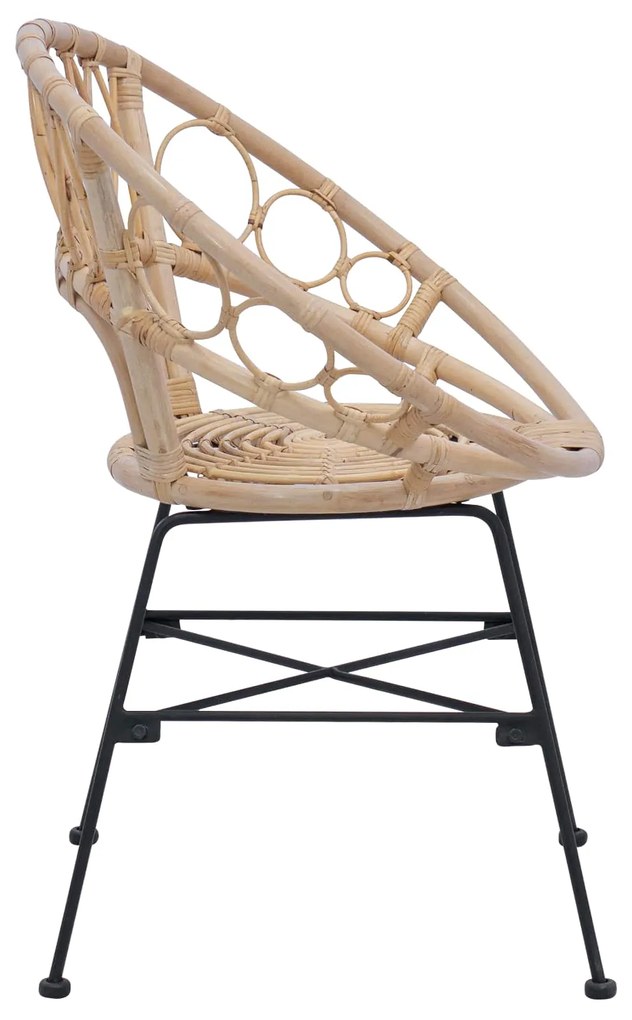 vidaXL Καρέκλα τραπεζαρίας 2 pcs Φυσικό 49 x 51 x 81 εκ