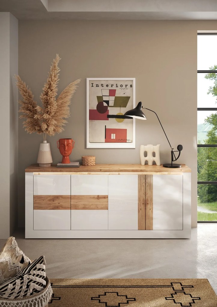 Έπιπλο Τηλεόρασης Ανθρακί Οξειδωμένο 121x43x57