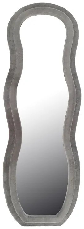 Καθρέπτης Glinde Inart βελούδο σε γκρι απόχρωση 50x3.3x150εκ