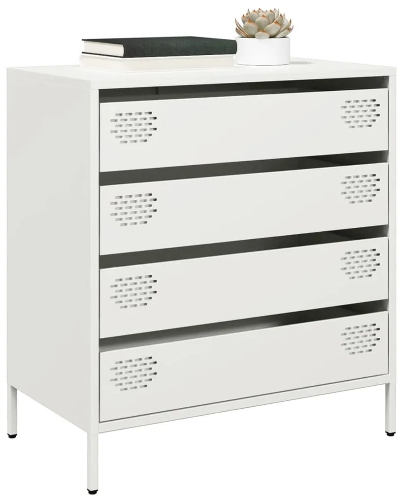 Ντουλάπι Λευκό 68x39x73,5 εκ. από Χάλυβα Ψυχρής Έλασης