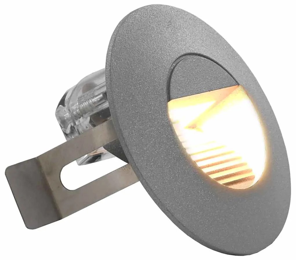 vidaXL Φωτιστικά Τοίχου LED Εξωτερικού Χώρου Στρογγυλά 6 τεμ. Ασημί 2W