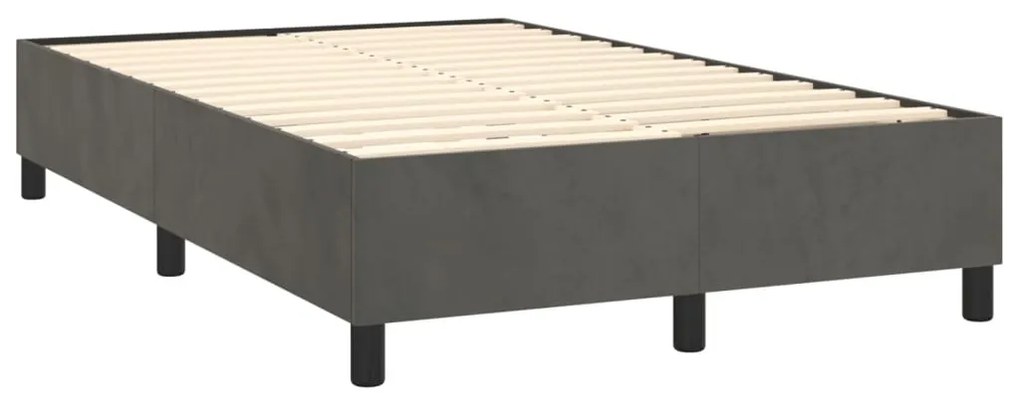 ΚΡΕΒΑΤΙ BOXSPRING ΜΕ ΣΤΡΩΜΑ ΣΚΟΥΡΟ ΓΚΡΙ 120X190 ΕΚ. ΒΕΛΟΥΔΙΝΟ 3269984