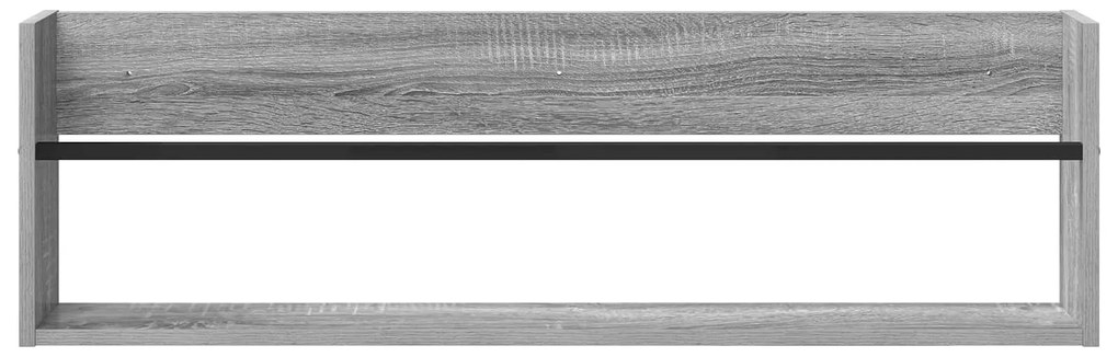 vidaXL Ράφι Περιοδικών με ράφι 2 pcs Γκρίζο Σονομα 100 x 12 x 30 εκ