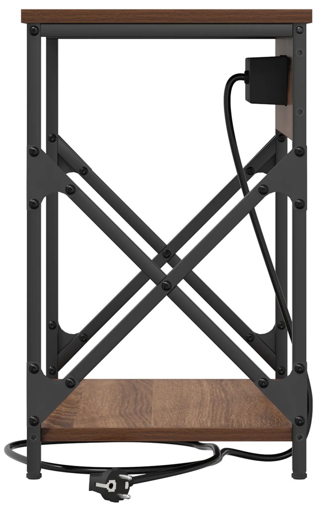vidaXL Κομοδίνο Καφέ δρυς 41 x 31 x 51 εκ. Επεξεργασμένο ξύλο