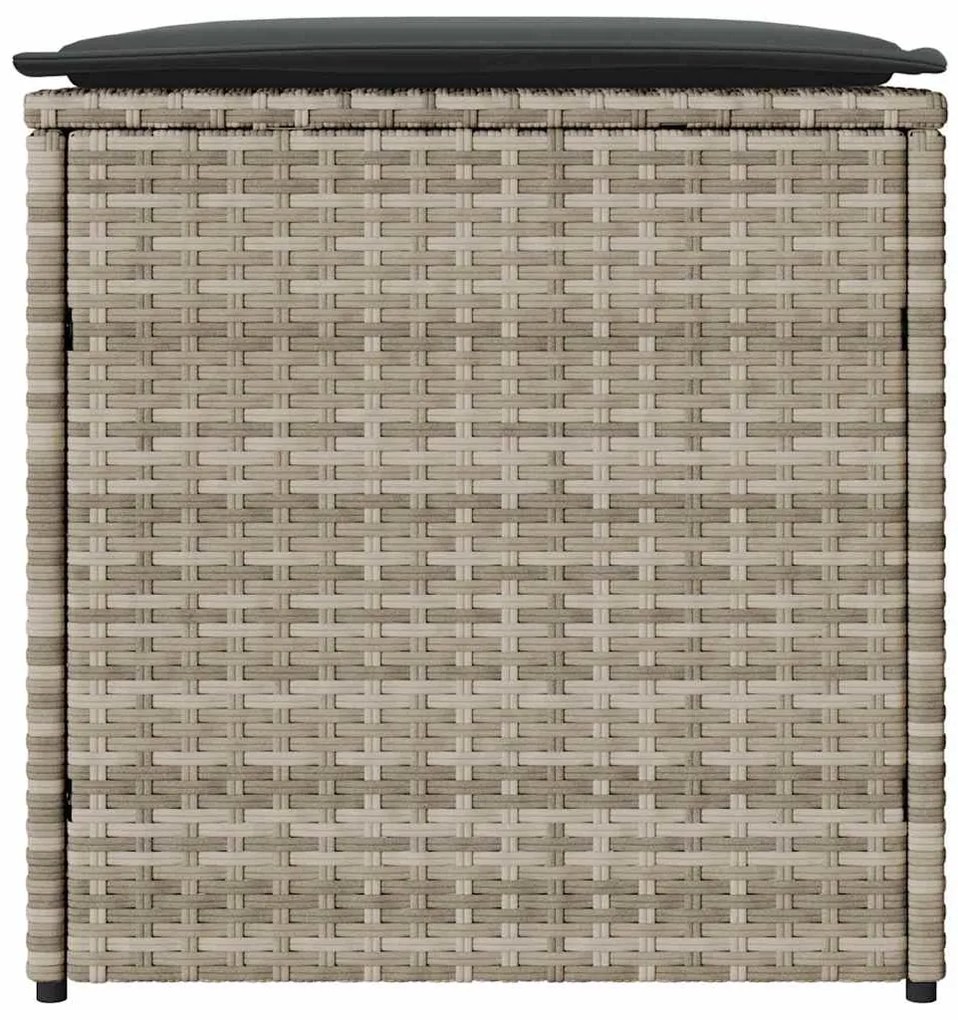vidaXL Κουτί Μαξιλαριών Ανοιχτό γκρι 50 x 50 x 50 cm συνθετικό ρατάν