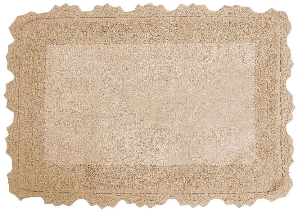 Πατάκι Μπάνιου Des. Lace Beige Anna Riska 50 X 80 50x80cm 100% Cotton