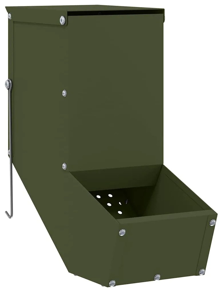 vidaXL Ταΐστρα Χαμστεριών Ελιά Πράσινη 12,5 x 26 x 28,5 εκ